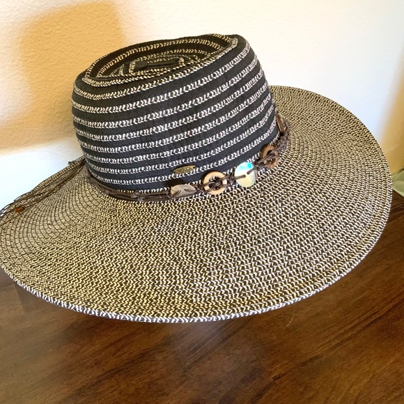 NEW! Scala Wide Brimmed Boho Paper Hat - Picture 9 of 10